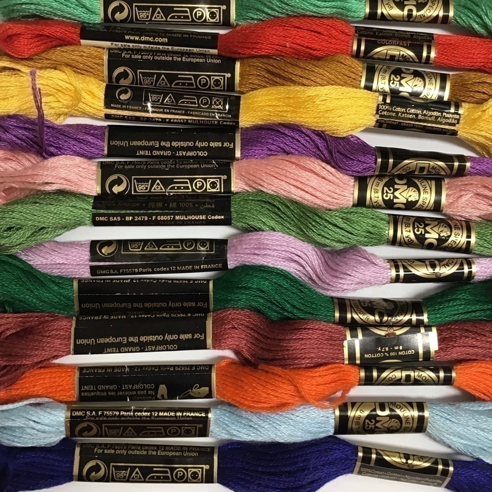 Paris France DMC Embroidery Floss 25 MIXED LOT 6-Ply 100% Cotton Pull Skeins - Picture 6 of 10